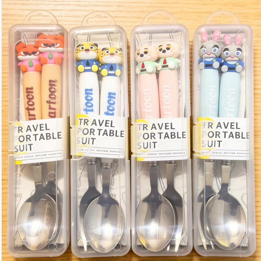 SET CUBIERTOS ANIMAL 2PCS