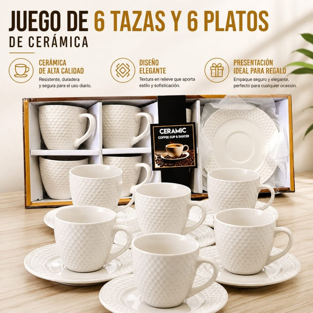 SET JARRA CAFE 6 JARRA+6 PLATO