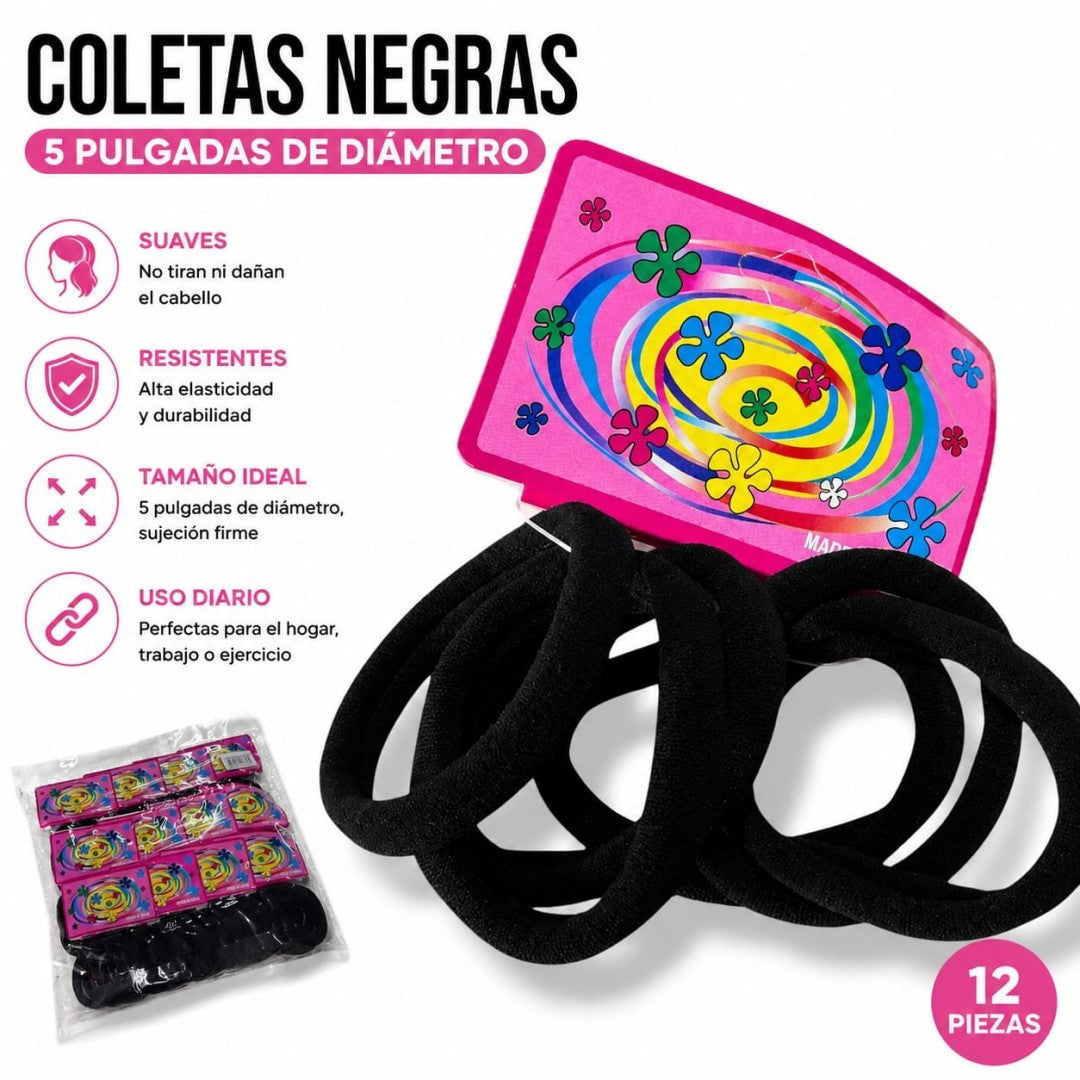 COLA PELO 5PUL NEGRO 72PCS