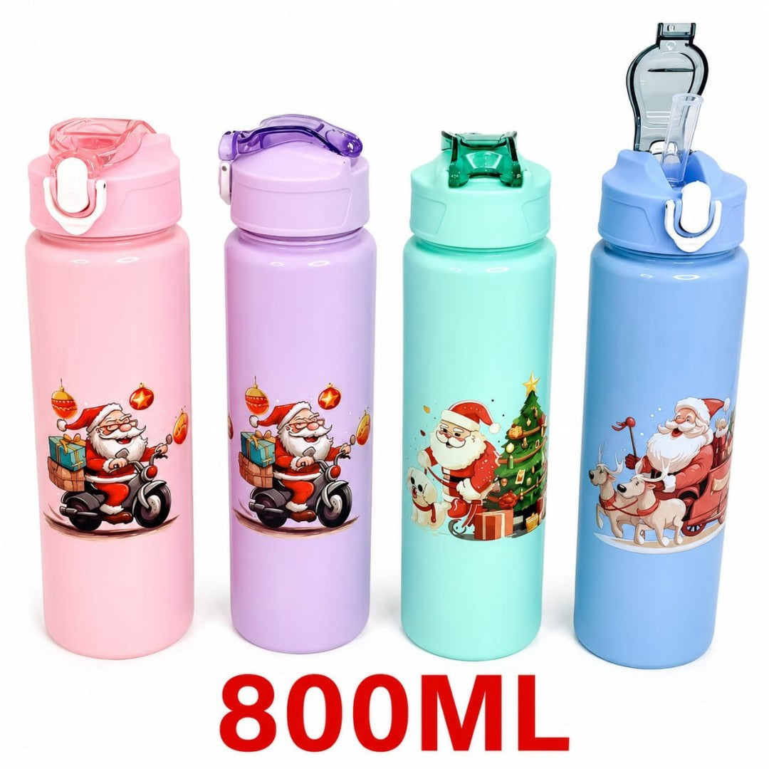BOTELLA COLOR NAVIDAD 800ML
