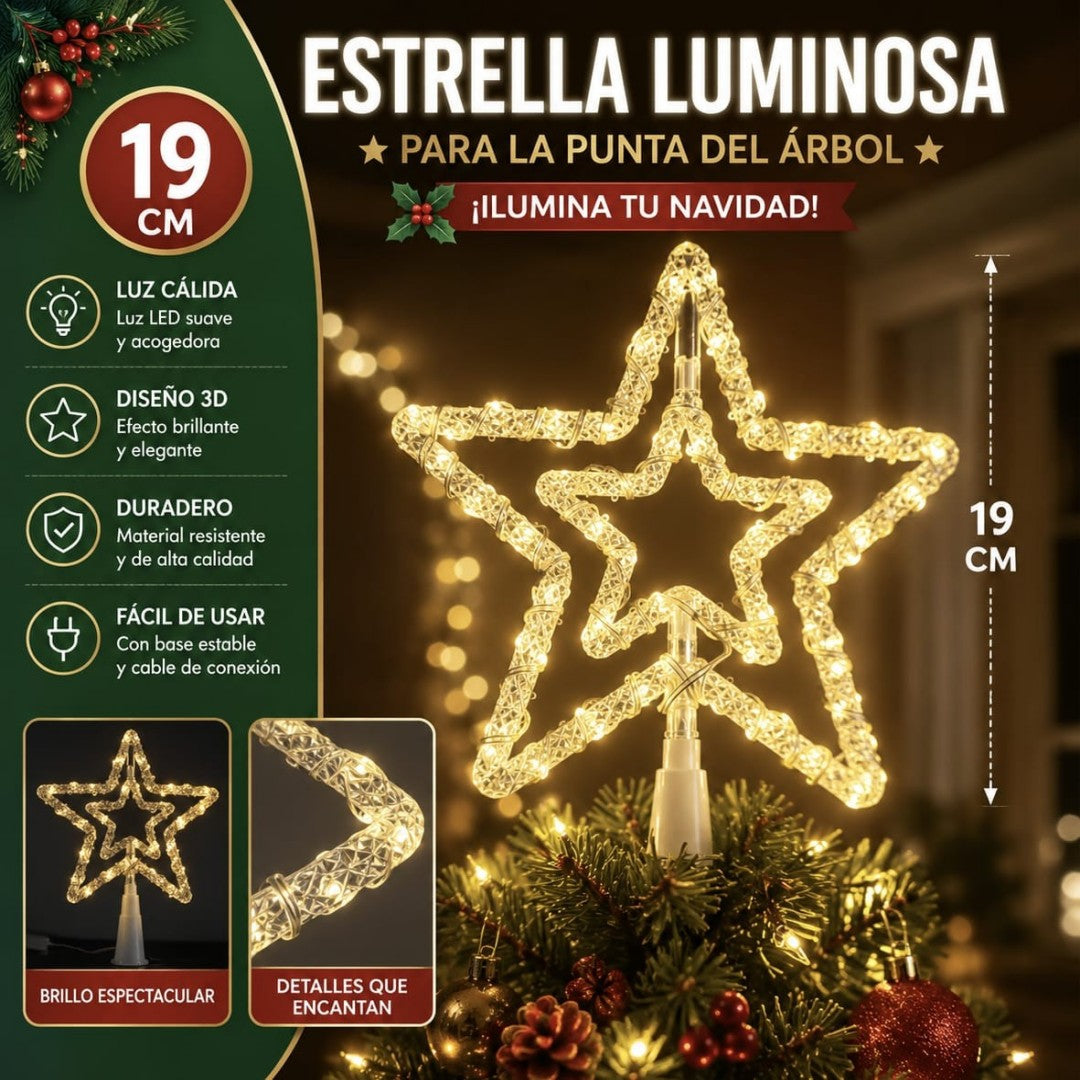 ESTRELLA LED PARA ARBOL CALIDO 19CM