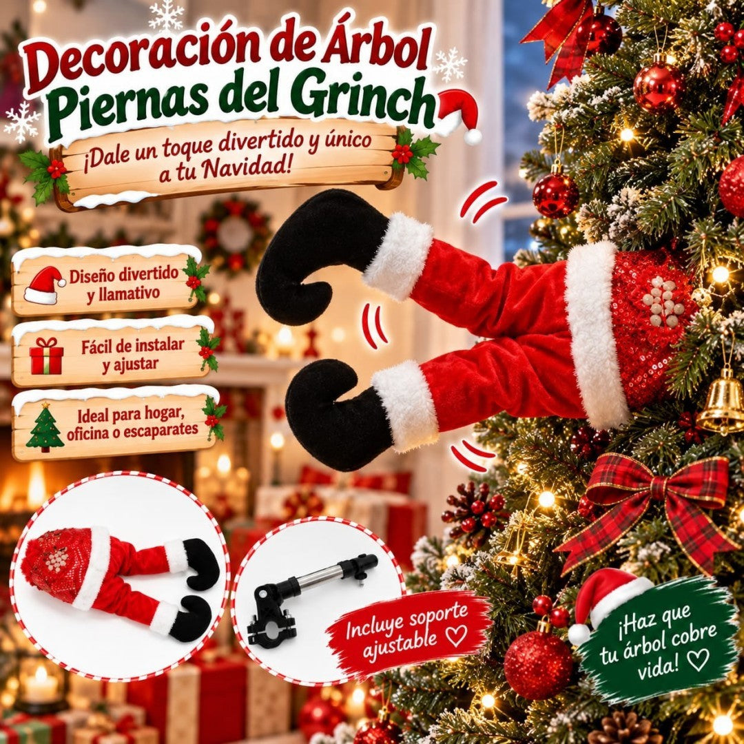 PIERNAS MOVILES DE GRINCH ROJO P. ARBOL 14*35CM C