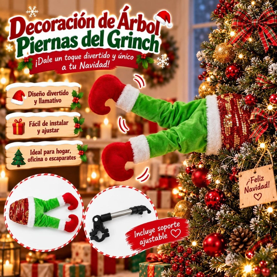 PIERNAS MOVILES DE GRINCH VERDE P. ARBOL 14*35CM B