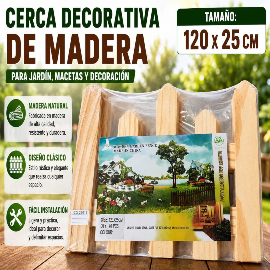 CERCA MADERA 120*25CM GG25012