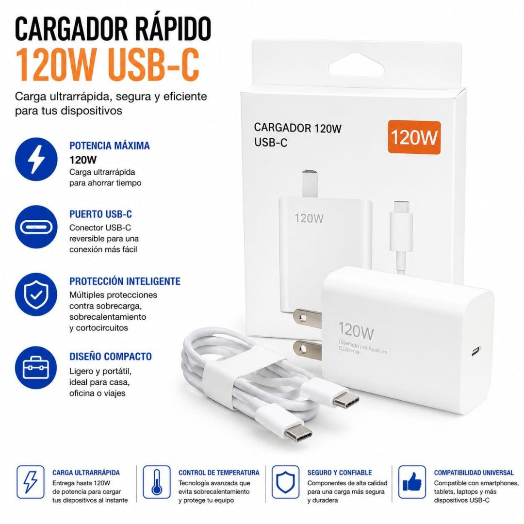 SET CARGADOR 120W TYPE-C