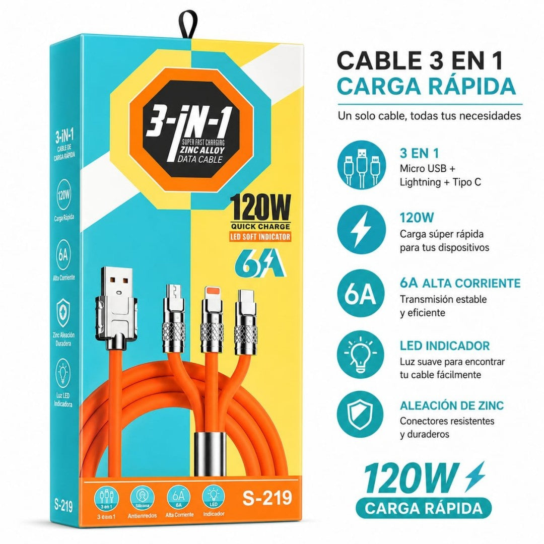 CABLE CELULAR 3EN1 S-219