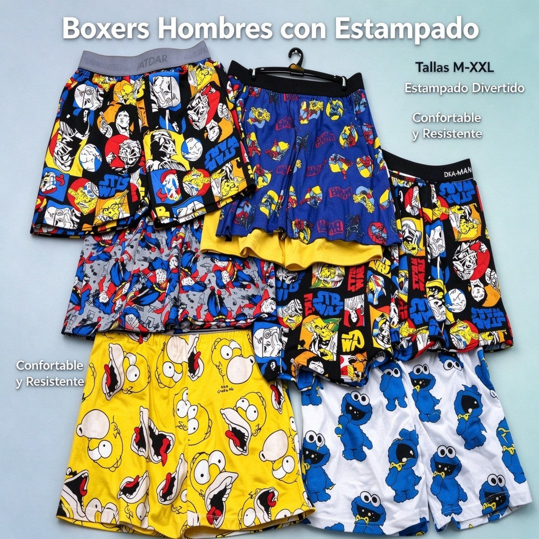 BOXER HOMBRE PERSONAJE M-XXL