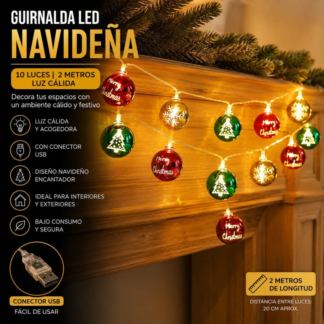 LUZ BOLA COLOR 10L 2M USB