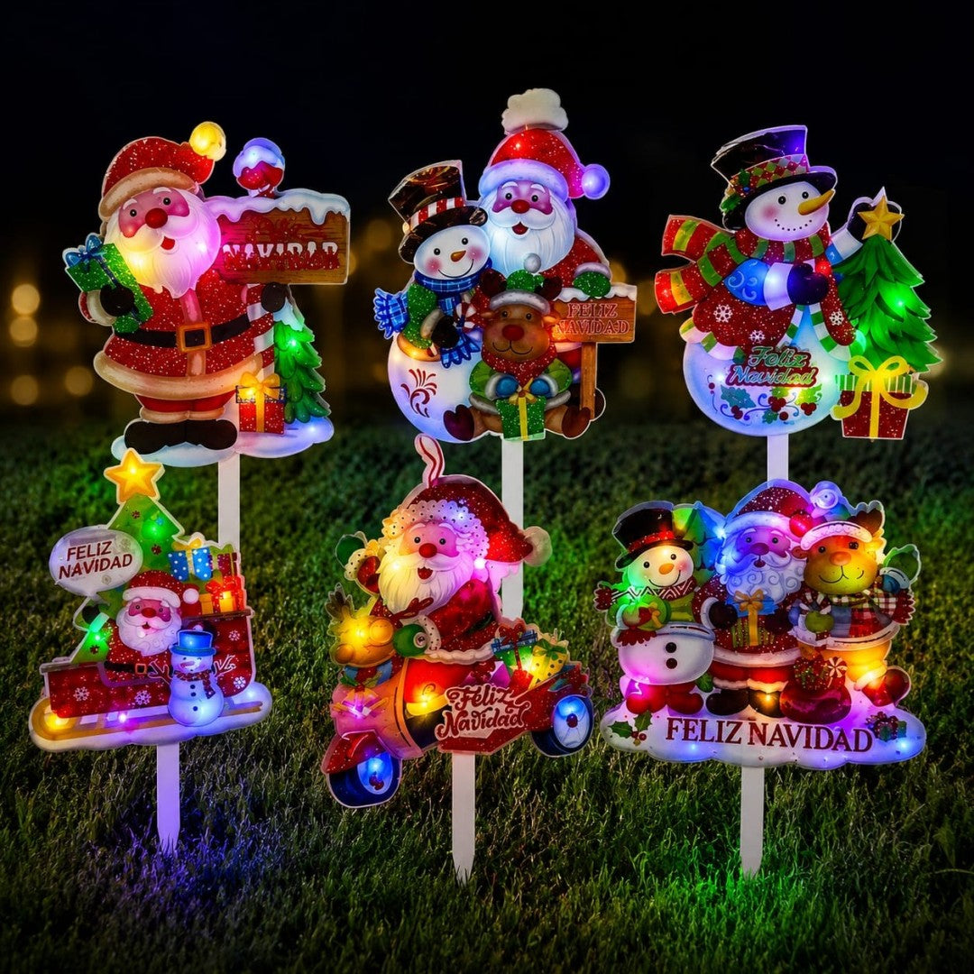 PLACA JARDIN CON LUZ 70CM