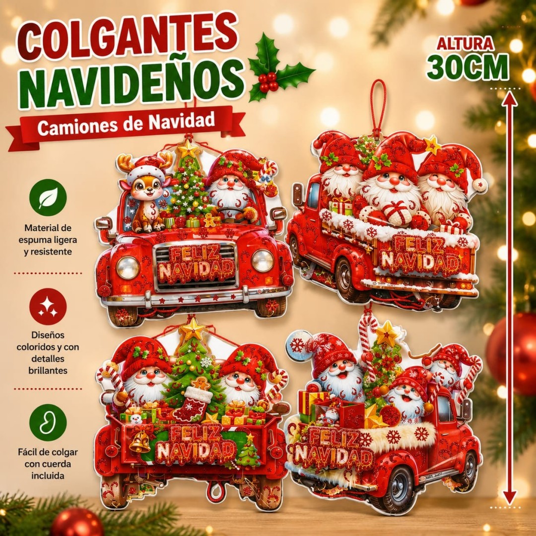 POSTER COLGANTE CARRO NANIDENO FOAMY 30CM