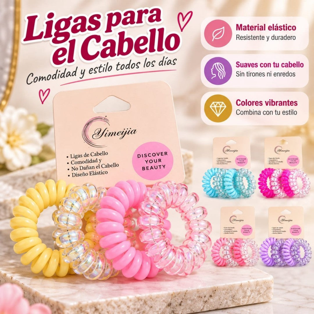 COLA LIGAS CABELLO RESORTE 4PCS OSO