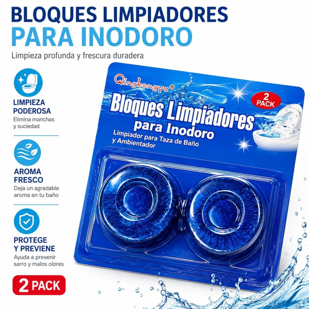 PASTILLA AZUL BANO 2PCS