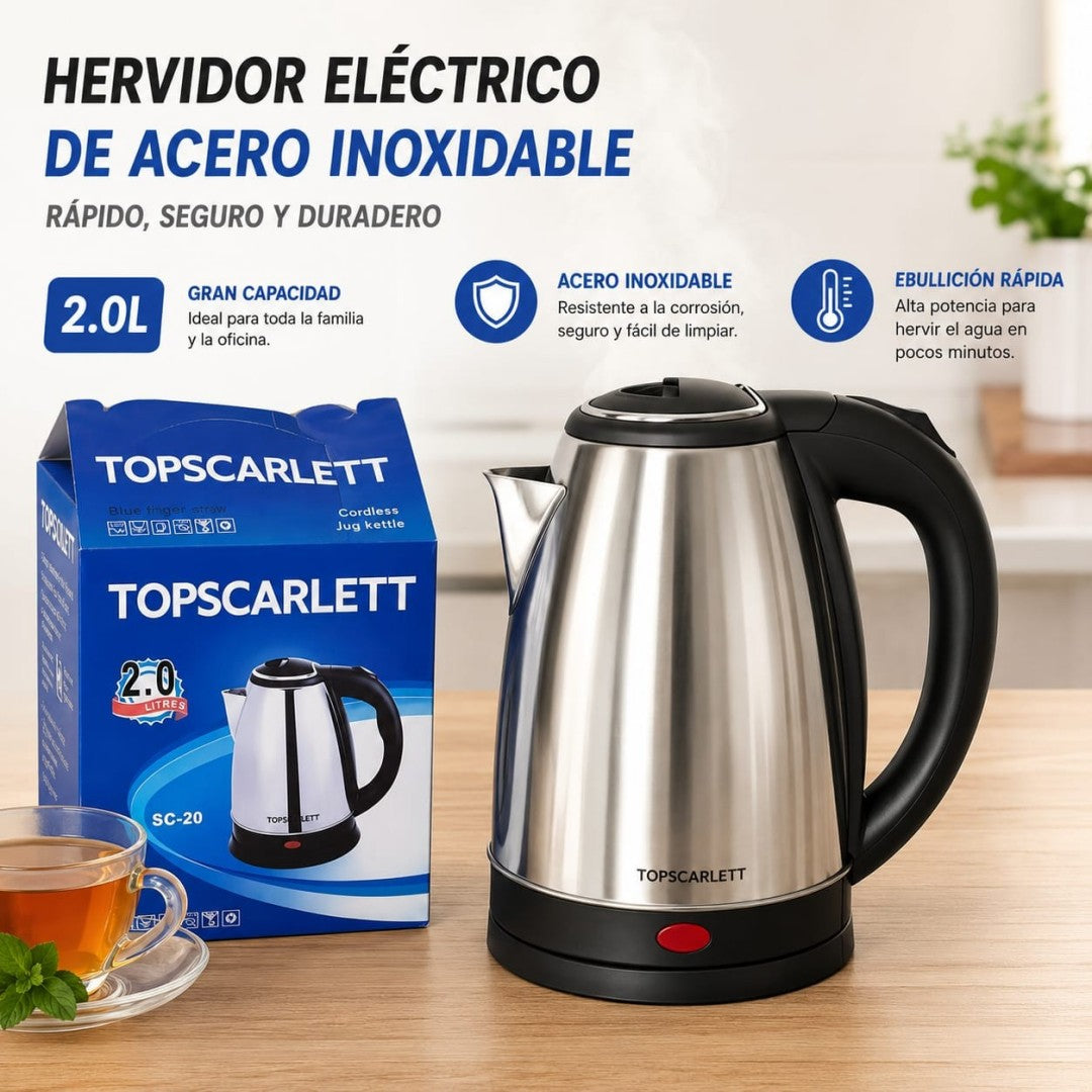 CALENTADOR AGUA ACERO 2L