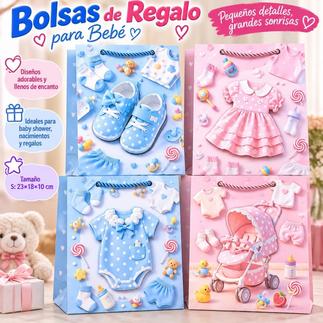 BOLSA REGALO BEBE S 23*18*10CM