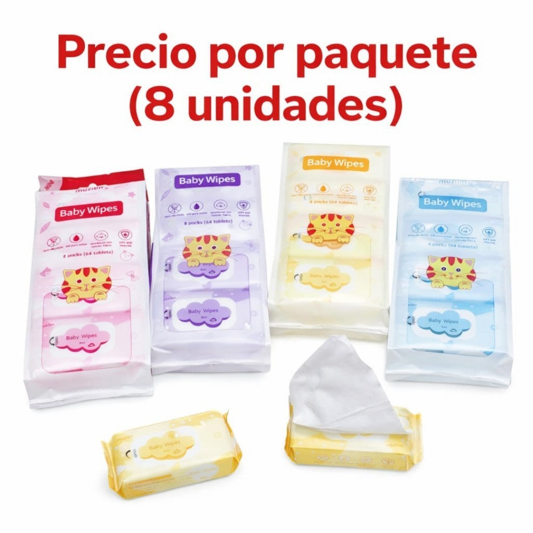 TOALLA HUMEDA MINI GATO 8PAQ