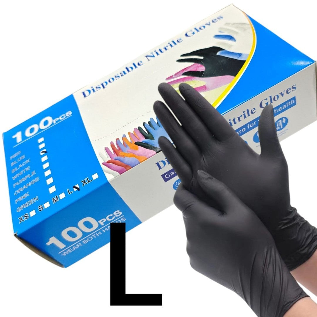GUANTES NEGRO L 100PCS