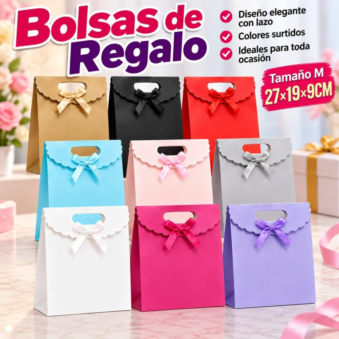BOLSA REGALO M LAZO 19*9*27CM