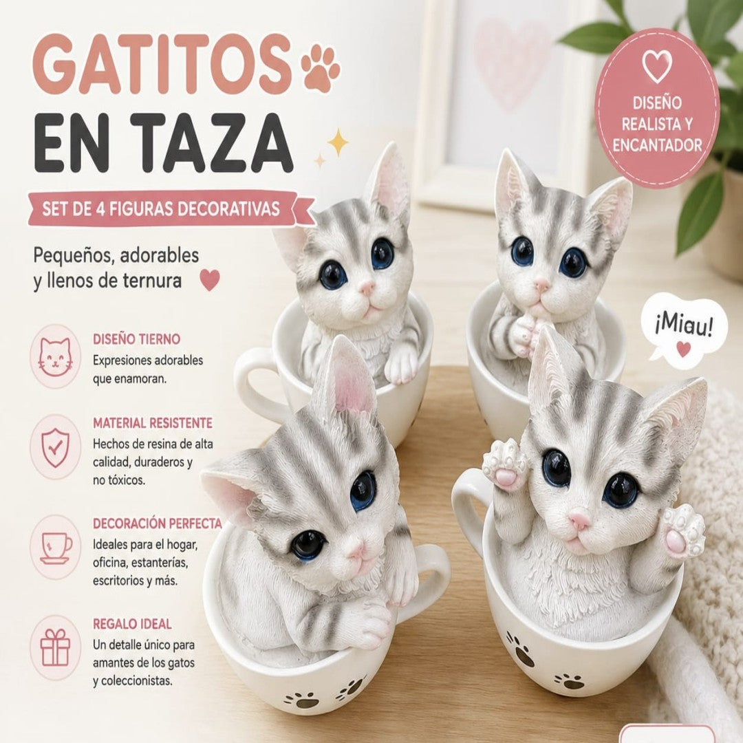 ADORNO GATO TAZA M268
