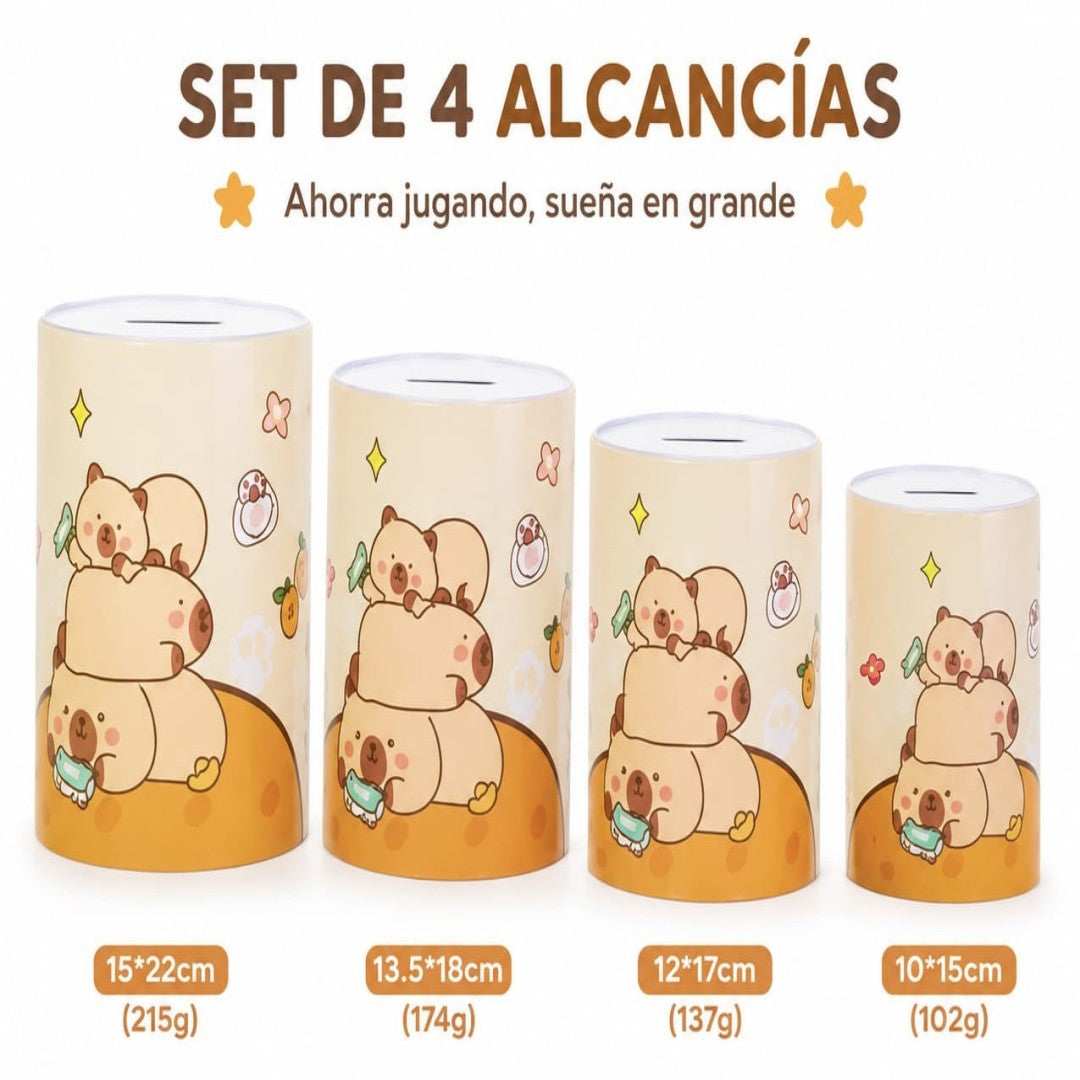 SET ALCANCIA 4PCS CAPIBARA