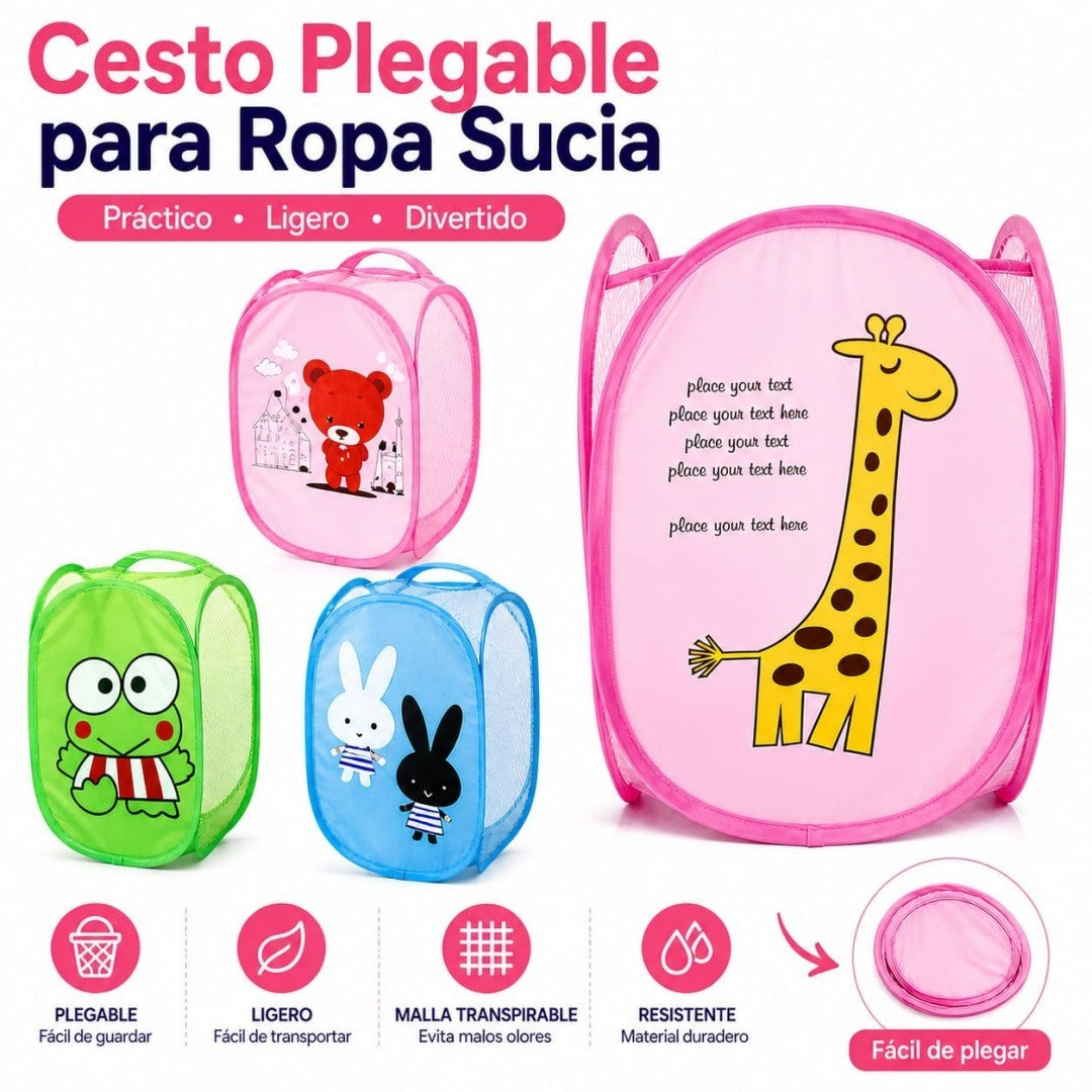 CANASTA ROPA PLEGABLE INFANTIL 32*48