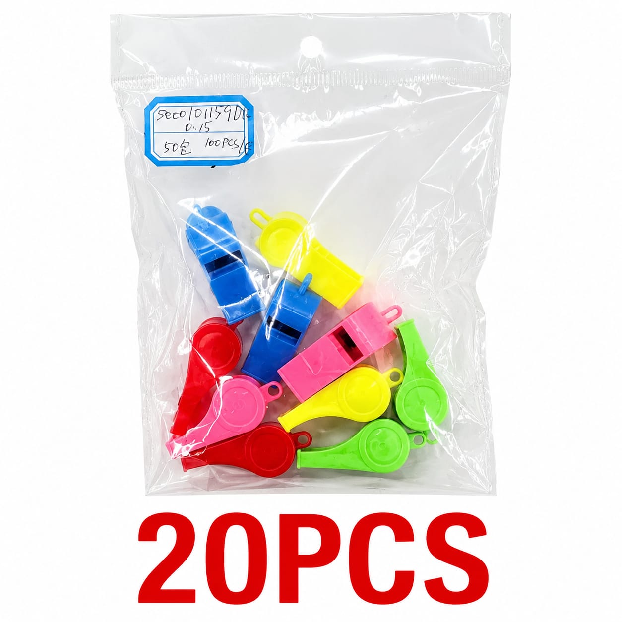 PITO PLASTICO 20PCS