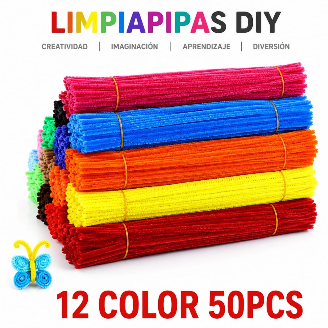 LIMPIAPIPAS COLOR LISO 50PCS