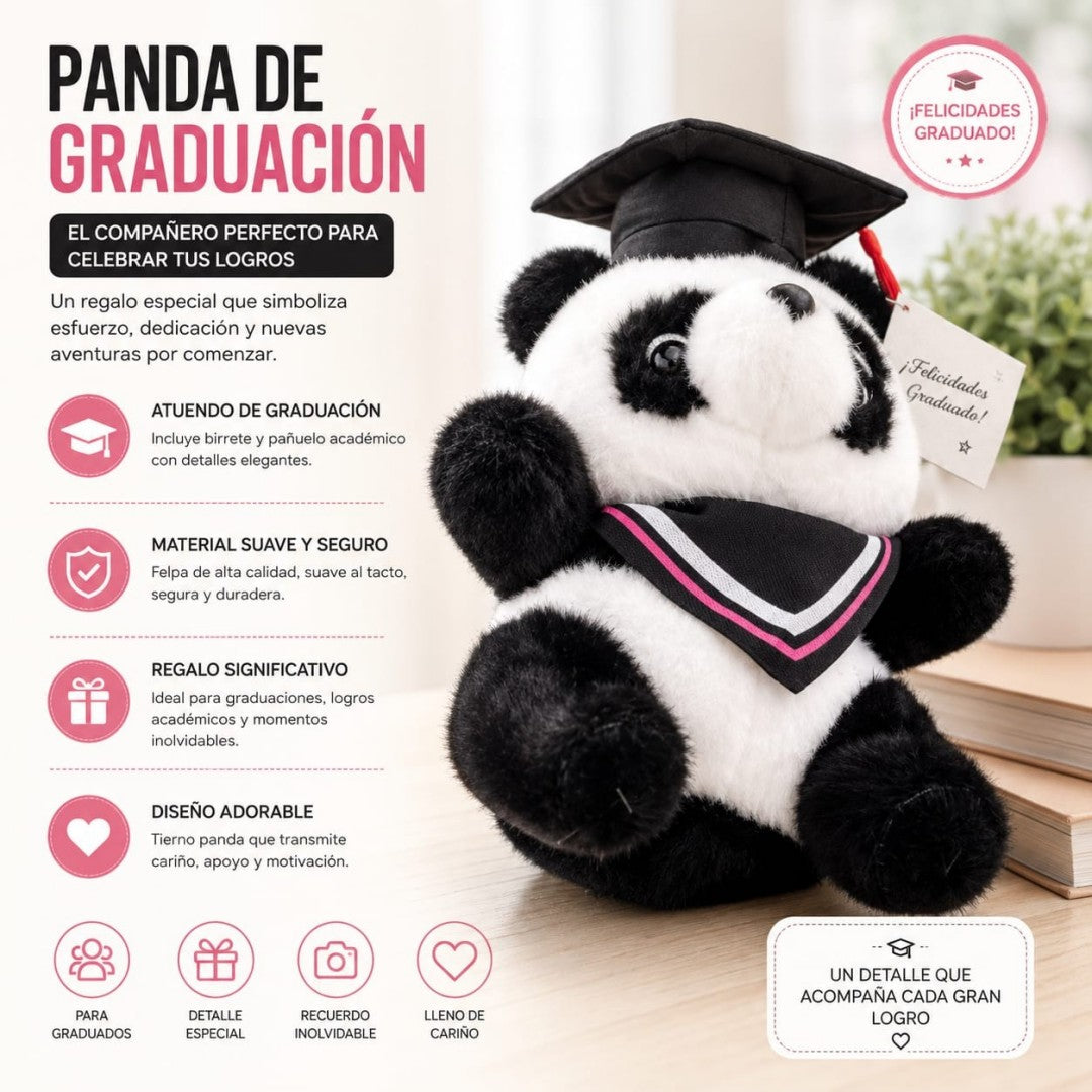 PELUCHE PANDA PARA GRADUACION