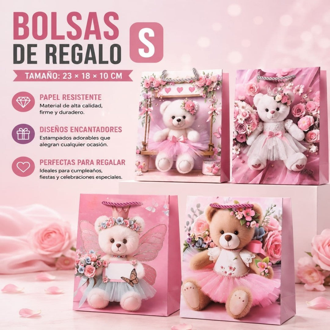 BOLSA REGALO S 23*18*10CM OSITO