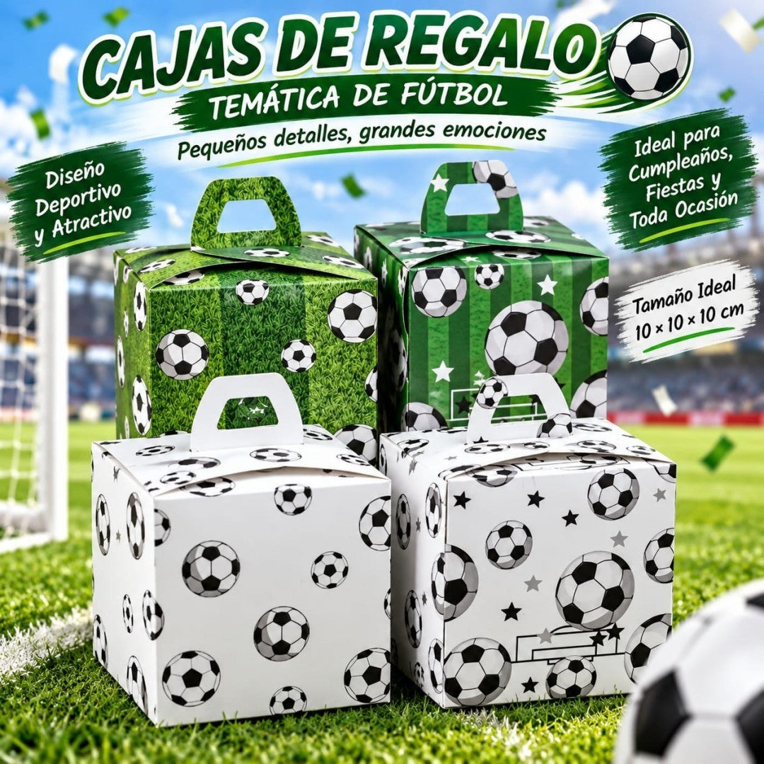 CAJA DE REGALO FUTBOL 10*10*10CM