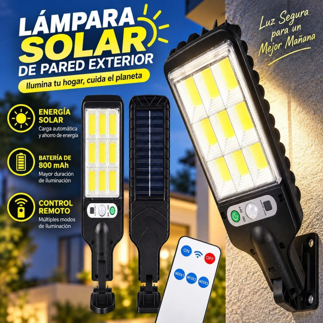 LAMPARA SOLAR PARA EXTERIOR 800AH