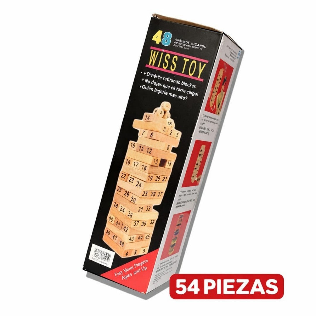 JENGA MADERA BLANCA 54PIEZAS 3220