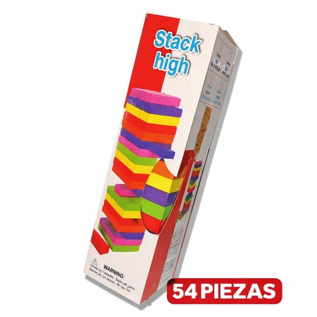 JENGA MADERA COLOR 54PIEZAS 1