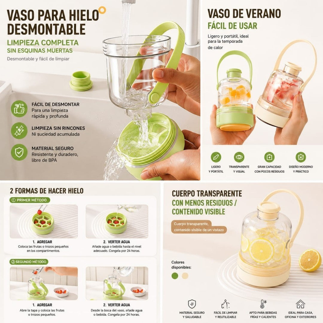 BOTELLA CON MOLDE HIELO