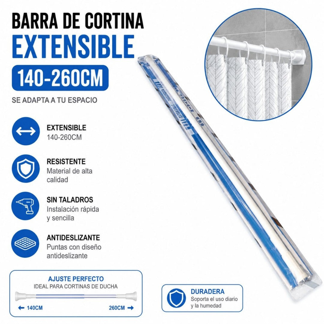TUBO CORTINERO 140-260CM