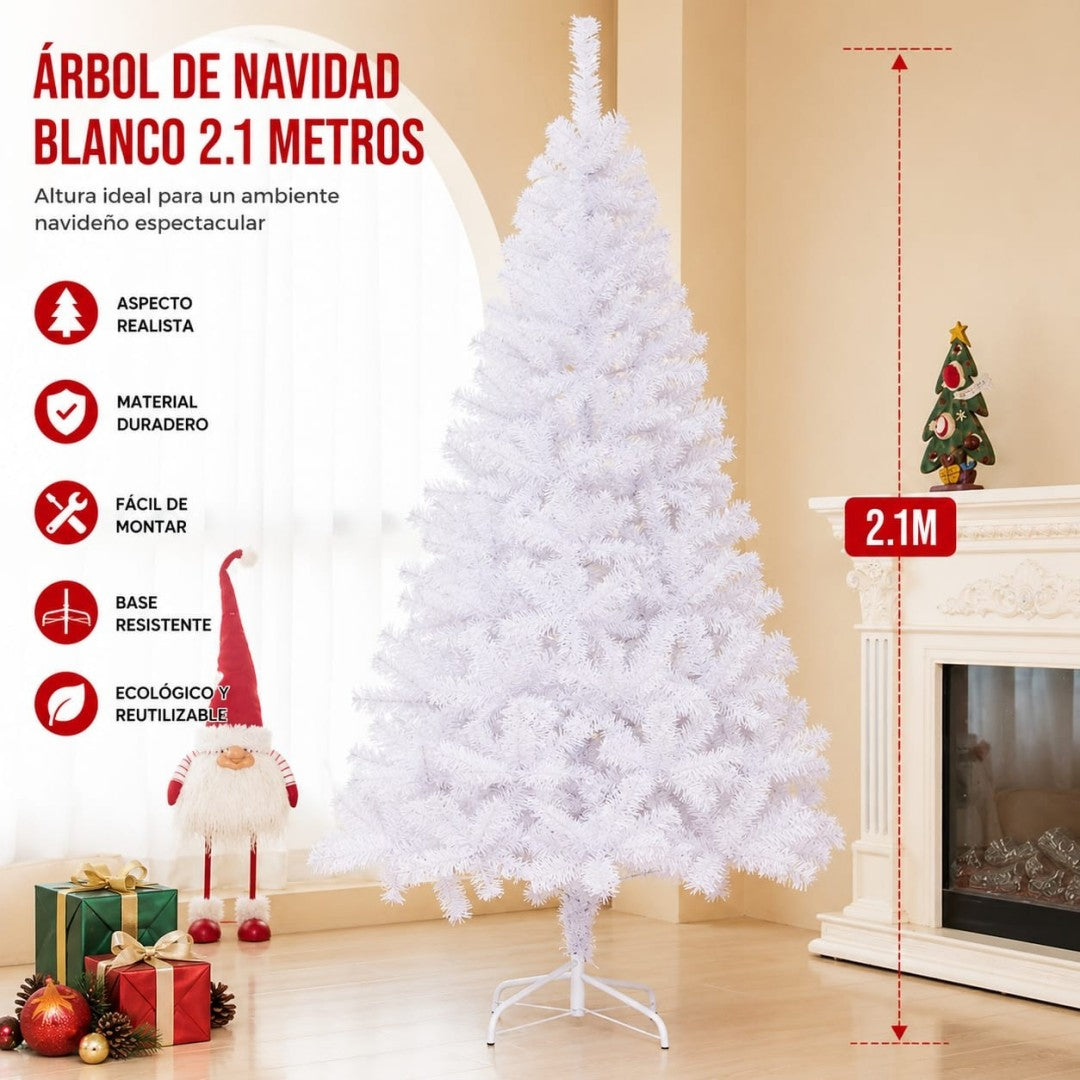 ARBOL NAVIDAD 210CM BLANCO