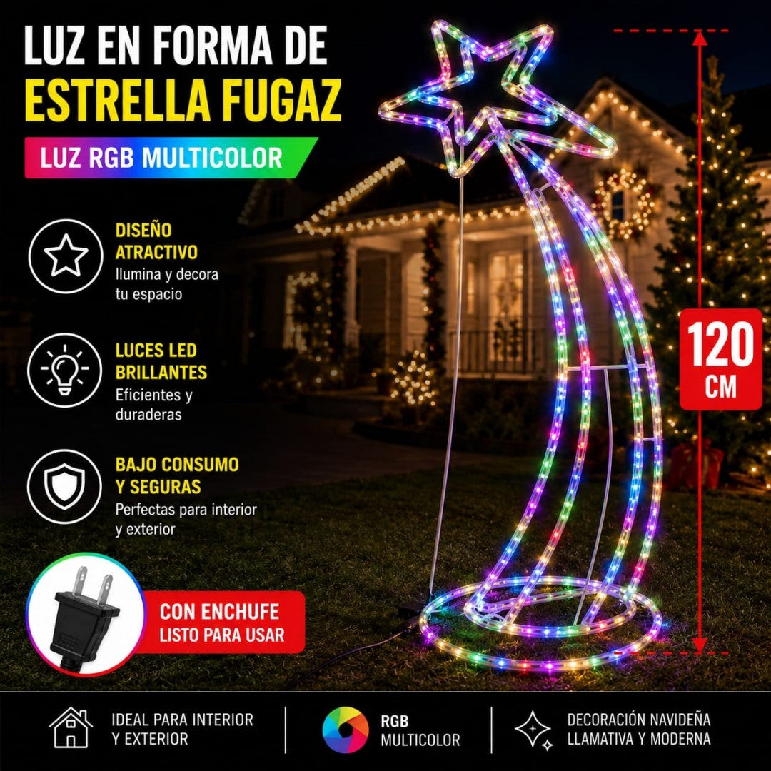 LUZ METEORITOS 120CM COLOR