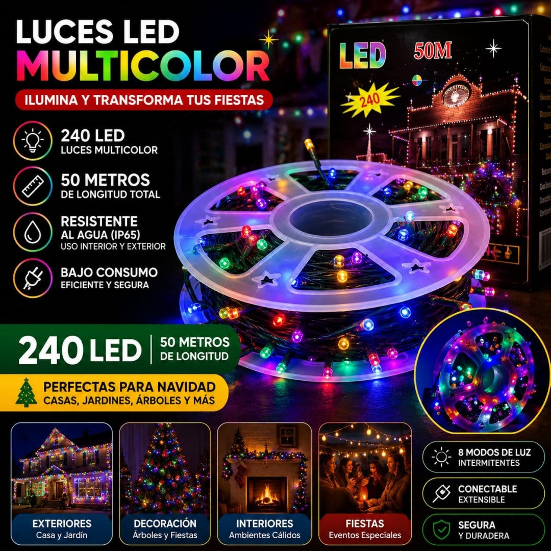 LUZ LED 50M 240L COLOR ROLLO
