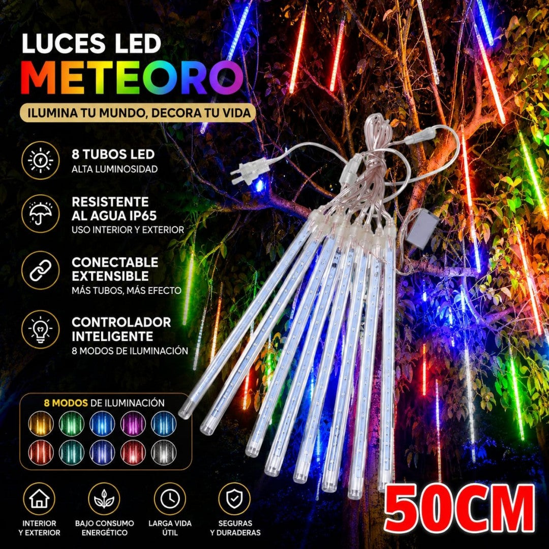 LUZ METEORITO 50CM COLOR