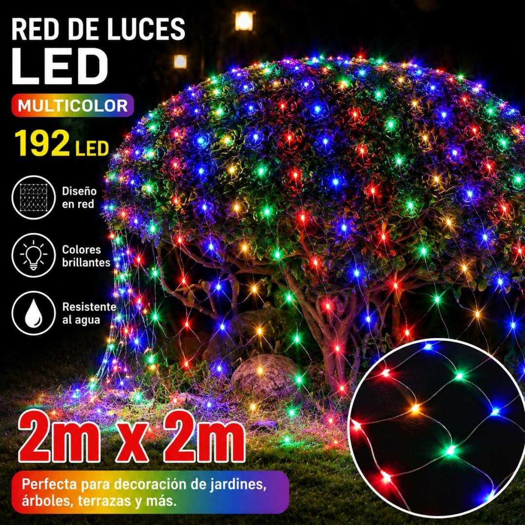 LUZ MALLA 192L COLOR 2M*2M