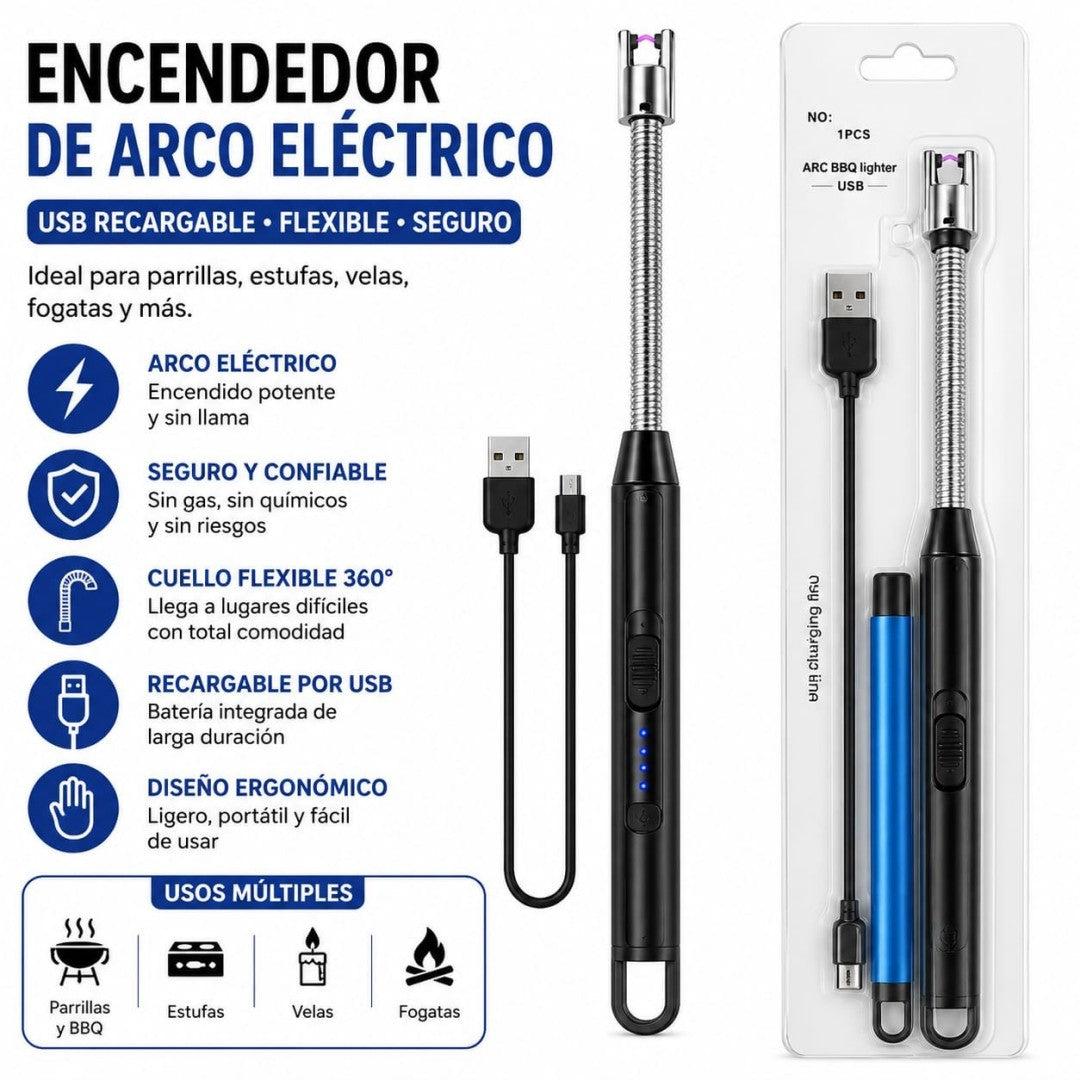 ENCENDEDOR ELECTRICO RECARGABLE USB 911