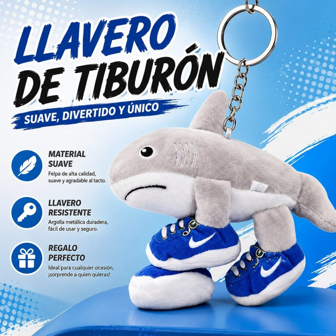PELUCHE LLAVERO TIBURON BRAINROT