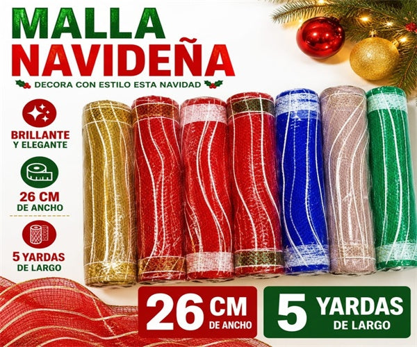 MALLA NAV 26CM 5YD LINEA BLANCA