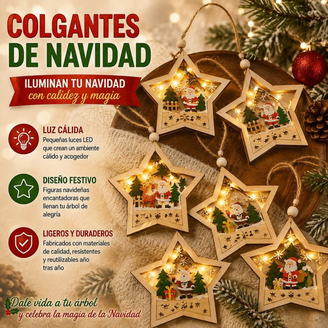 ADORNO C/LUZ MADERA NAV ESTRELLA