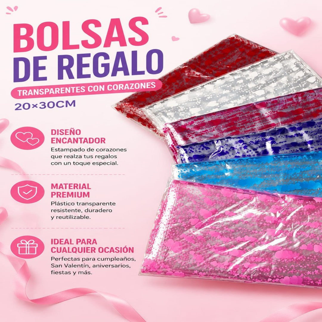 BOLSA CORAZON PVC 20*30