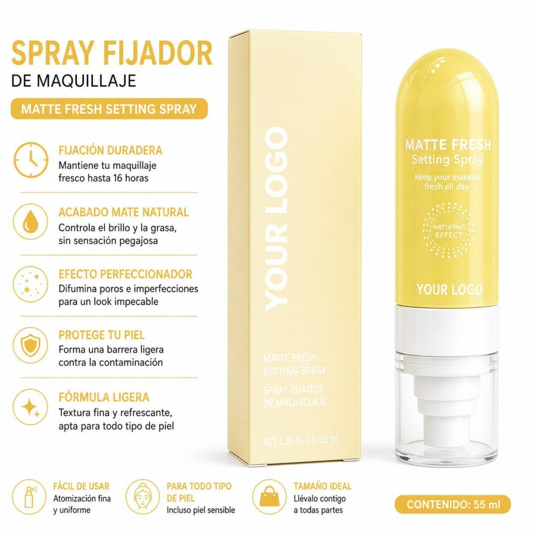 SPRAY FIJADOR DE MAQUILLAJE MATE SUPER