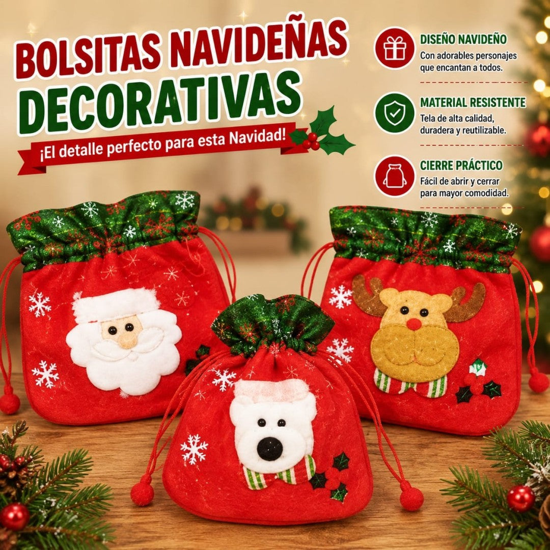 BOLSA TELA NAVIDAD COLACHO