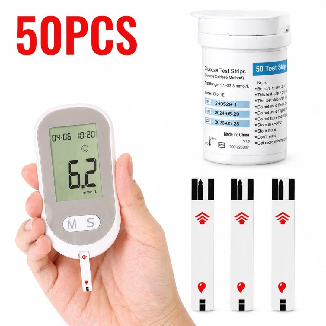 TIRAS REACTIVAS PARA GLUCOMETRO 50PCS
