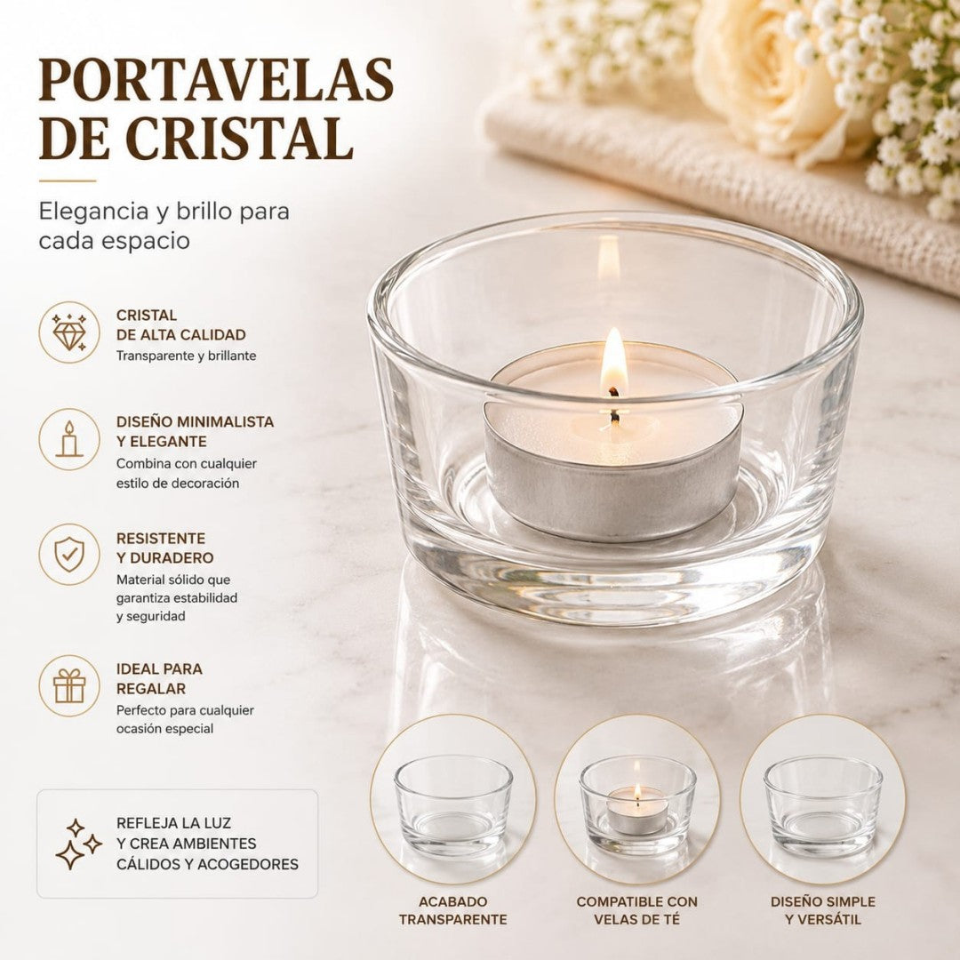 CANDELABRO VIDRIO VASOS