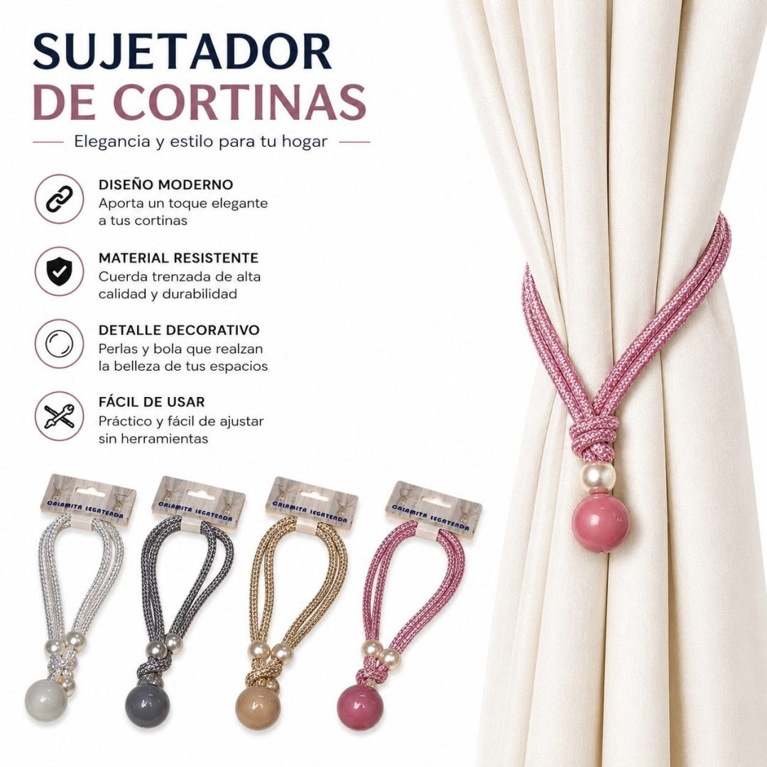 SUJETADORES DE CORTINAS BOLA