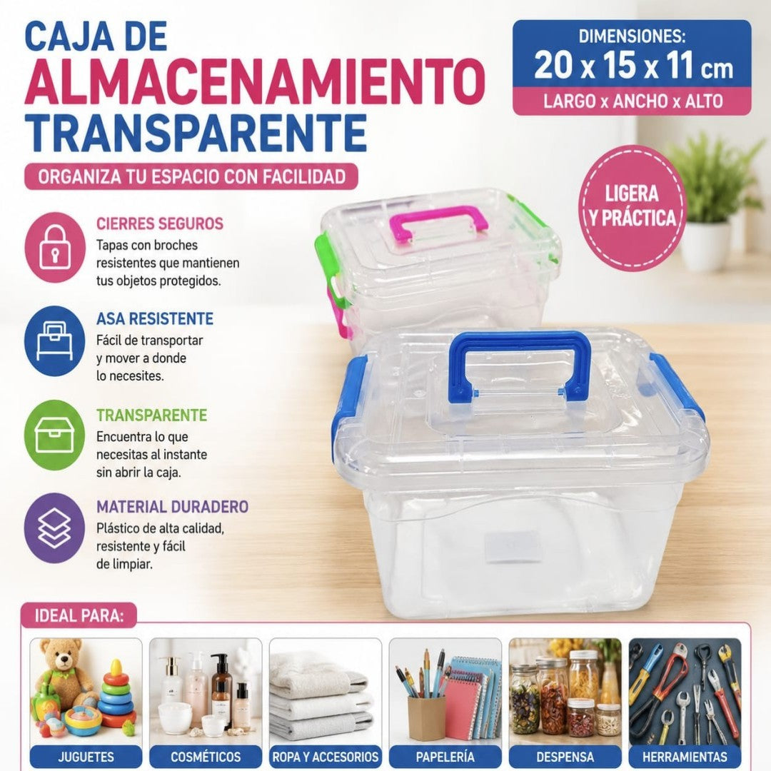CAJA PVC TRANSPARENTE 20*15*11